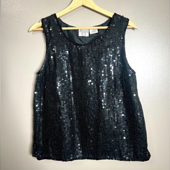Vintage Cervelle sequins beaded top size medium swifties reputation style party - Picture 1 of 6